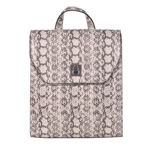 Alfani Circle Lock Bohemian Silver Snakeskin Print Faux Leather Backpack